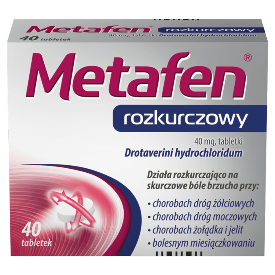 Metafen diastolique 40 mg, 40 comprimés