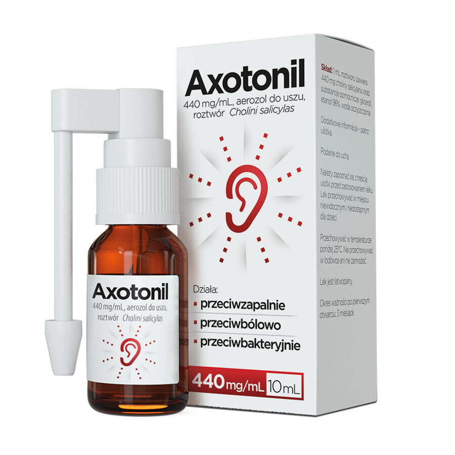 Axotonil 440 mg/ml, Ohr-Aerosol, Lösung, 10 ml