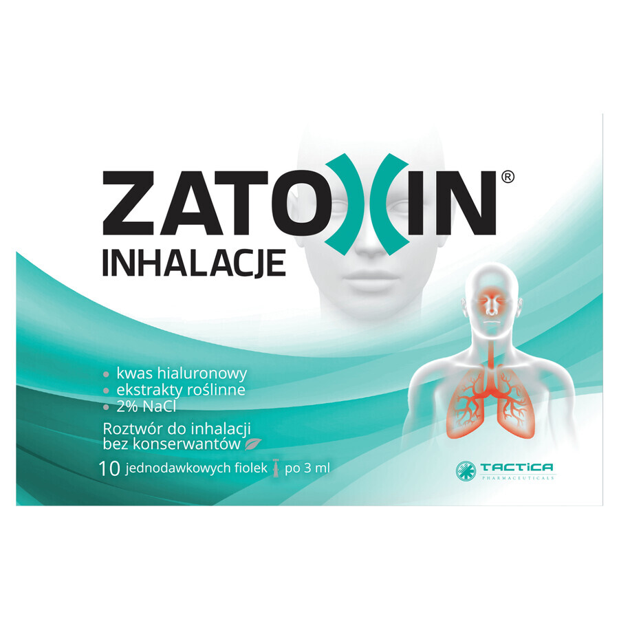 Zatoxin Inhalation, solution for inhalation, 3 ml x 10 ampoules