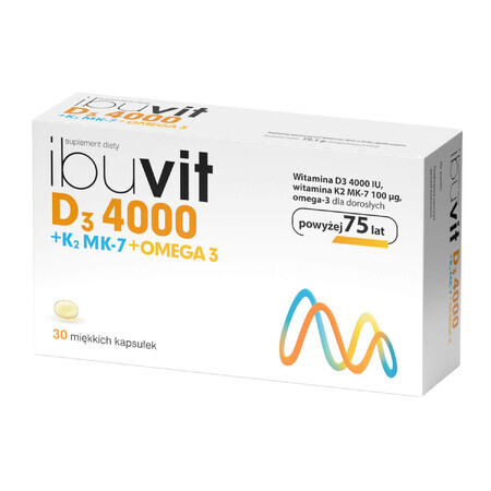 Ibuvit D3 4000 + K2 MK-7 Omega 3, 30 Weichkapseln