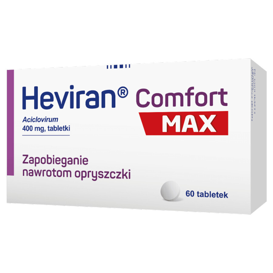 Heviran Comfort Max 400 mg, 60 tablets