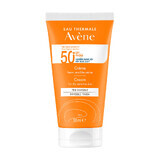 Avène Sun, crème protectrice pour le visage, peaux sèches et sensibles, SPF 50+, 50 ml