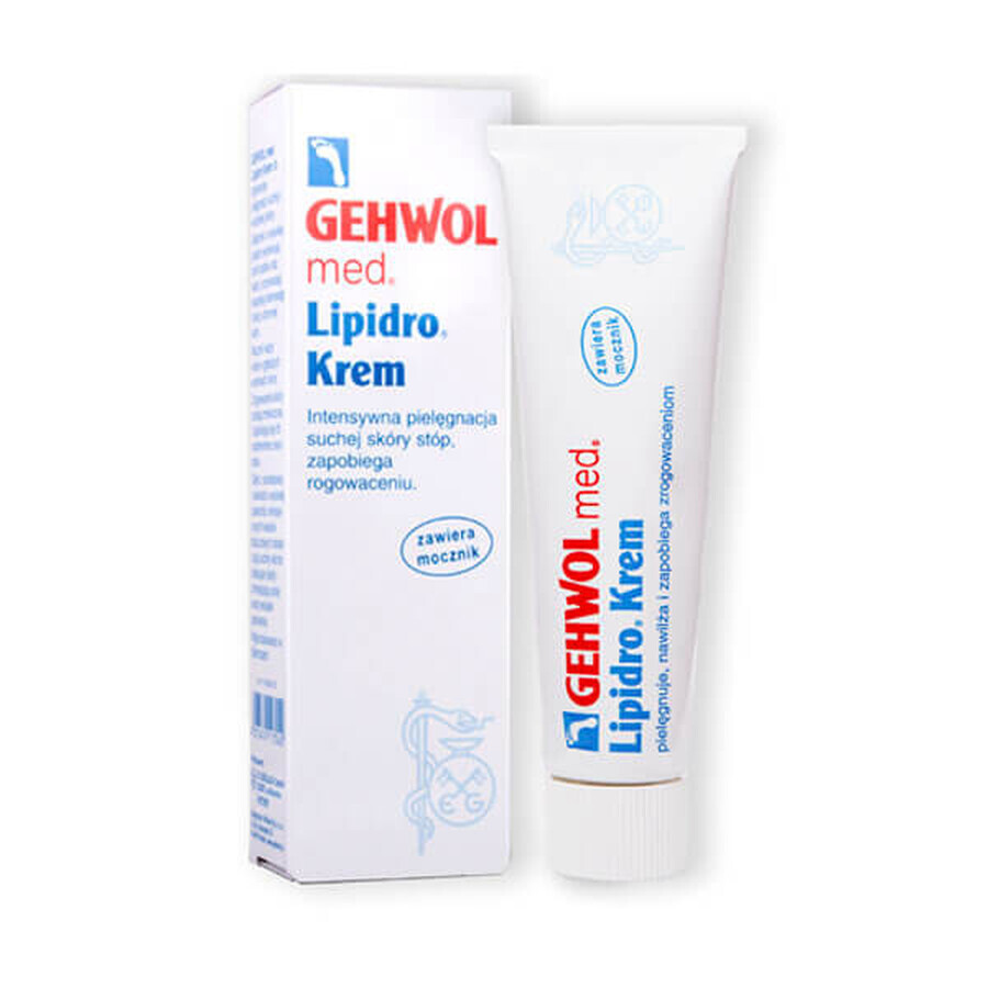 Gehwol Med Lipidro, feuchtigkeitsspendende Fußcreme, 125 ml