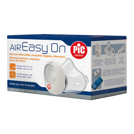 Pic Solution Air Easy On, Diaphragma- und Netzinhalator für Kinder und Erwachsene, tragbar