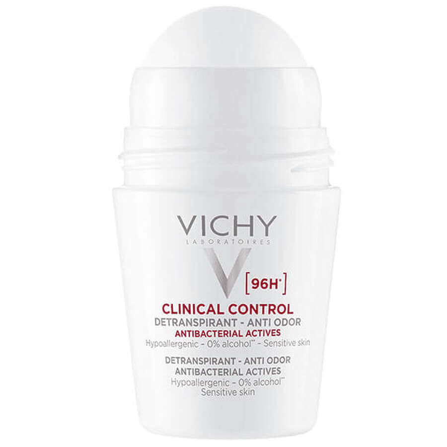 Vichy Clinical Control, Roll-on Antitranspirant für Frauen, 96 Stunden Schutz, 50 ml