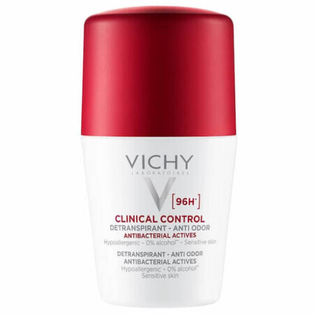 Vichy Clinical Control, Roll-on Antitranspirant für Frauen, 96 Stunden Schutz, 50 ml