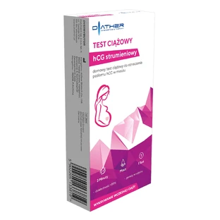 Diather, streaming hCG-zwangerschapstest, gevoelig 25 mIU/ml, 1 stuk