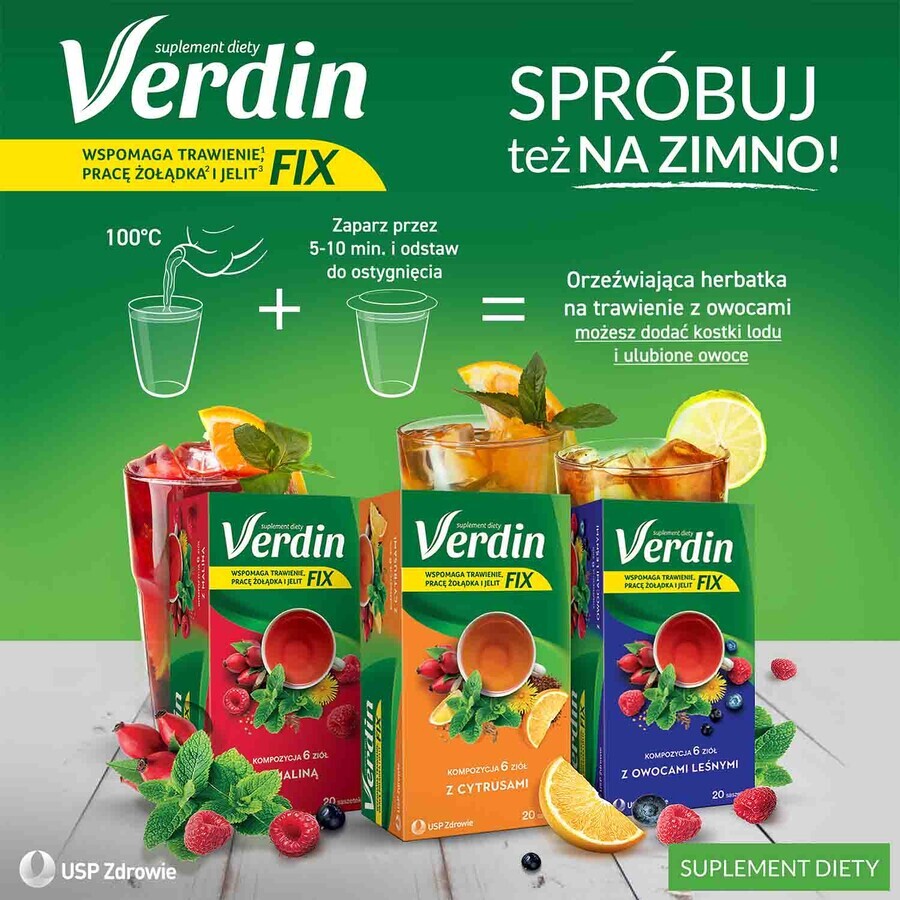 Verdin Fix mit Zitrusfrüchten, 20 Portionsbeutel