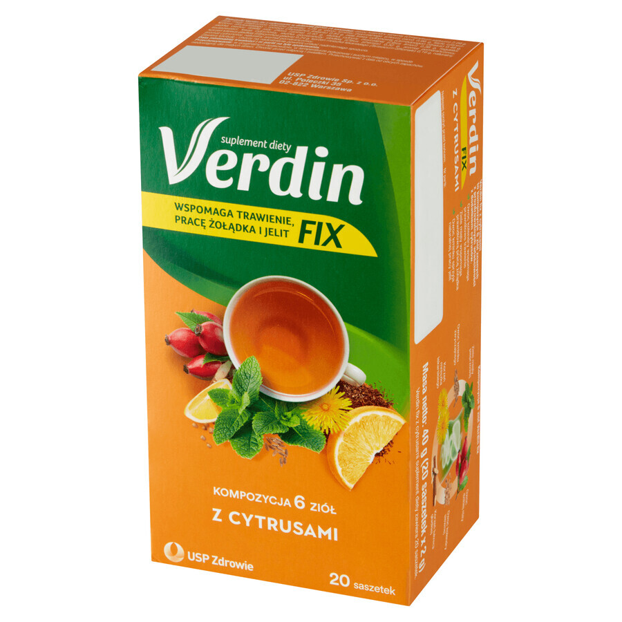 Verdin Fix mit Zitrusfrüchten, 20 Portionsbeutel