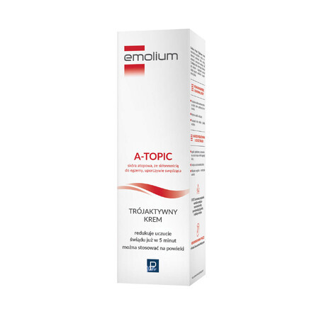 Emolium A-Topic, crema tres activos para pieles atópicas, secas y con picor persistente, a partir de 1 mes, 50 ml