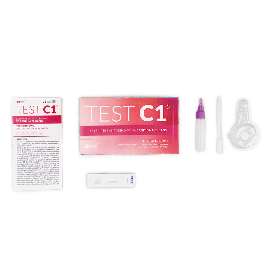 JD Biotech Test C1, test antigen rapid pentru Candida albicans, 1 buc