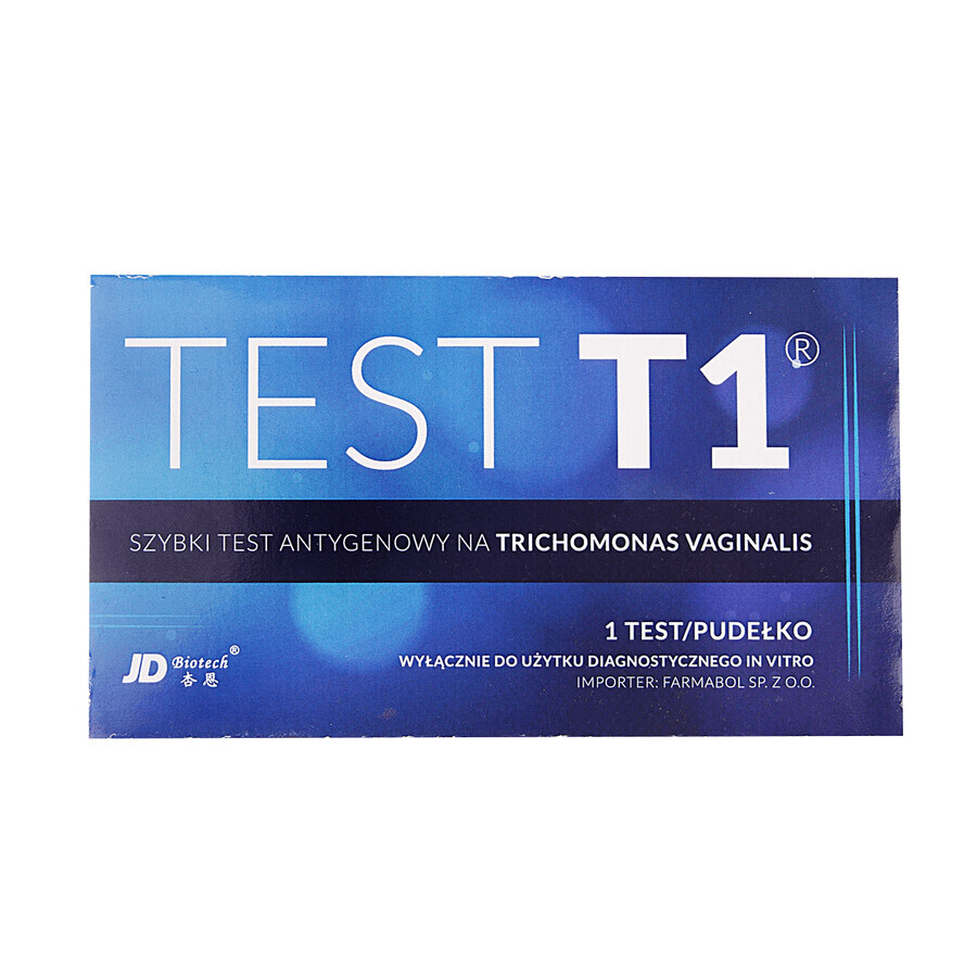 JD Biotech Test T1, prueba rápida de antígenos para Trichomonas vaginalis, 1 pieza