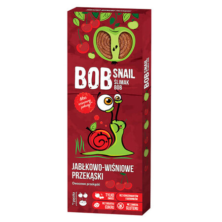 Bob Snail Roll Snack di frutta, mela, ciliegia, 30 g