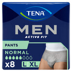 Tena Men Active Fit Pants, absorberende slip voor mannen, maat L/XL, 95-130 cm, Normaal, 8 stuks