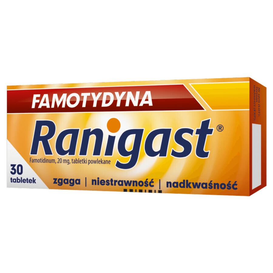 Famotidin Ranigast 20 mg, 30 Filmtabletten