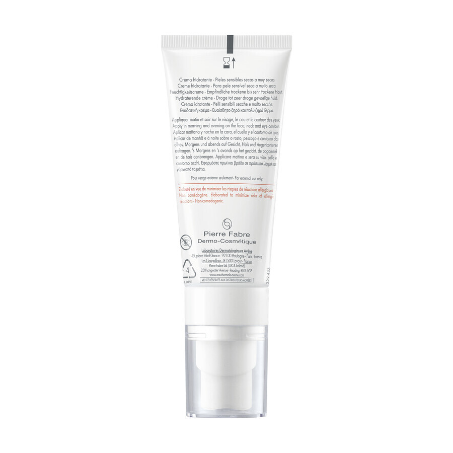 Avene Tolerance Hydra 10, crema hidratante, 40 ml