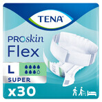 Tena Flex ProSkin, scutece, mărimea L, 83-120 cm, Super, 30 buc