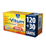 D-Vitum Forte 2000 UI, 120 cápsulas + 30 cápsulas gratis