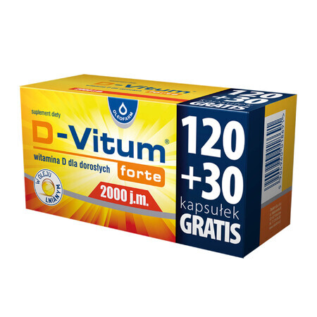 D-Vitum Forte 2000 IU, 120 capsules + 30 free capsules