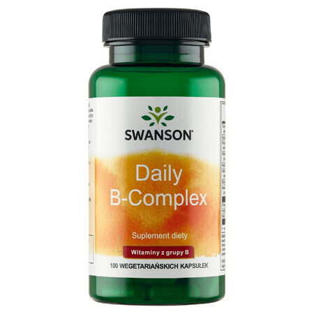 Swanson Daily B-Complex, vitamine del gruppo B, 100 capsule vegetali