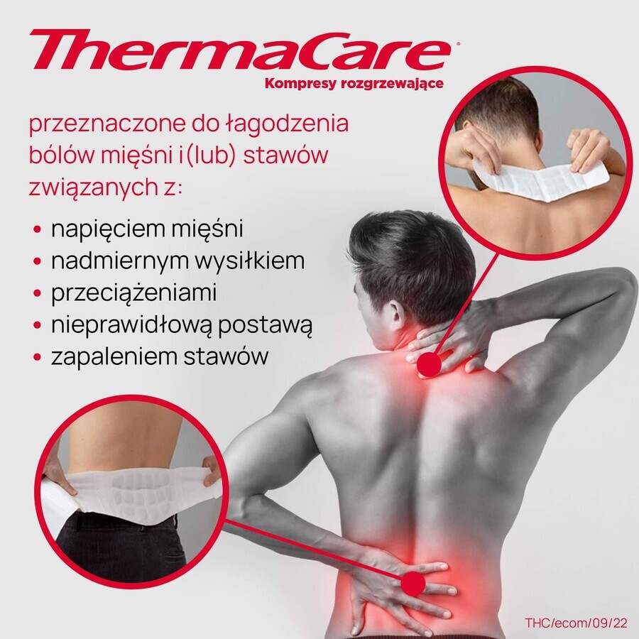 ThermaCare, impacchi riscaldanti per schiena e fianchi, 4 pezzi