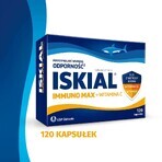 Iskial Immuno Max + Vitamine C, pour les enfants de plus de 6 ans et les adultes, 120 gélules