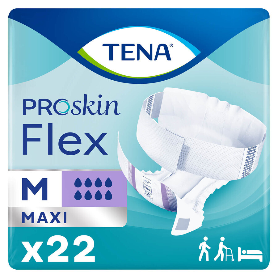 Tena Flex ProSkin, pantalones pañales, talla M, 71-102 cm, Maxi, 22 piezas