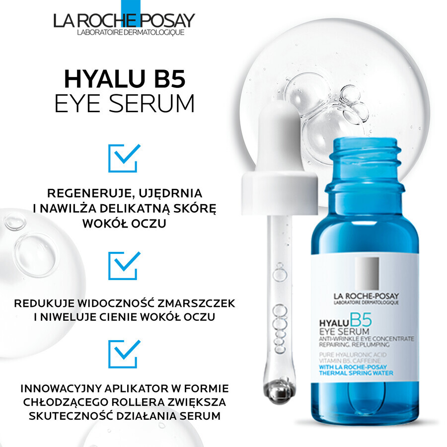 La Roche-Posay Hyalu B5, Augenserum gegen Falten, 15 ml