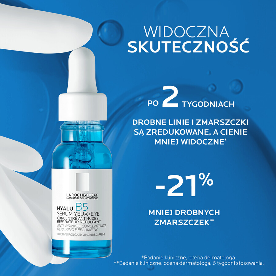 La Roche-Posay Hyalu B5, Augenserum gegen Falten, 15 ml