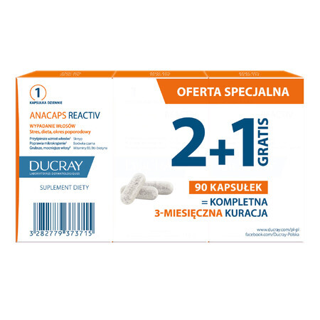 Ducray Anacaps Reactiv Set, 3 x 30 Kapseln