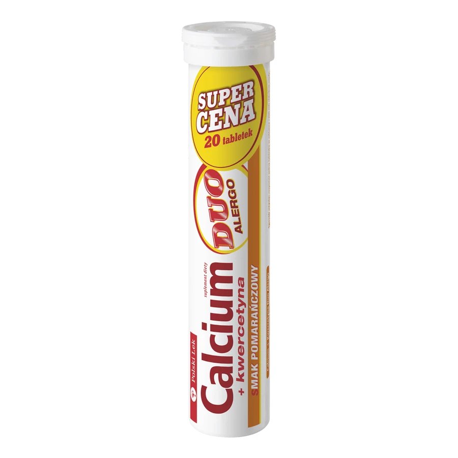 Calcium + Quercetin Duo Alergo, orange flavor, 20 effervescent tablets