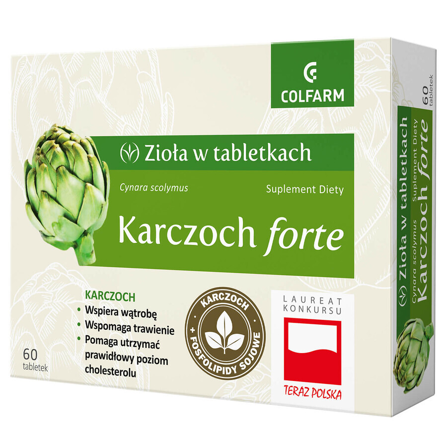 Kräuter in Tabletten Artischocke Forte, 60 Tabletten