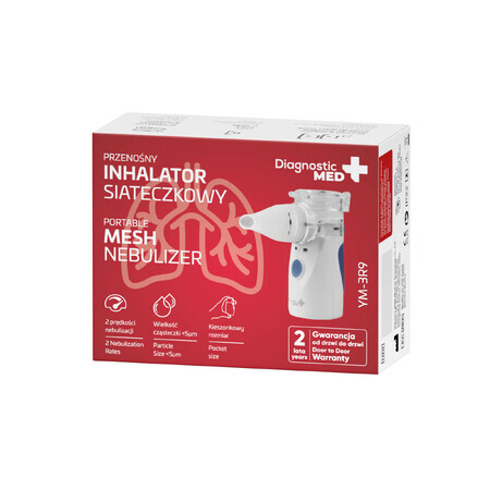 Diagnosis Diagnostic Med YM-3R9, netvliesinhalator voor kinderen en volwassenen, met voeding, draagbaar, 1 stuk