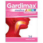 Gardimax Medica Junior Erdbeere 5 mg +1 mg, 24 Lutschtabletten