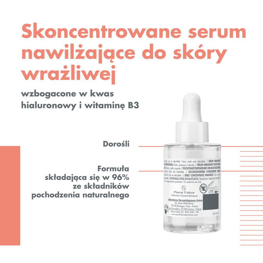 Avène Hydrance Boost, sérum concentré hydratant, 30 ml