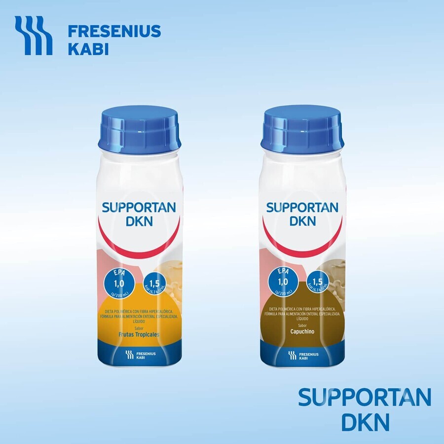 Supportan Drink, Nährstoffpräparat, Geschmacksrichtung tropische Früchte, 4 x 200 ml 