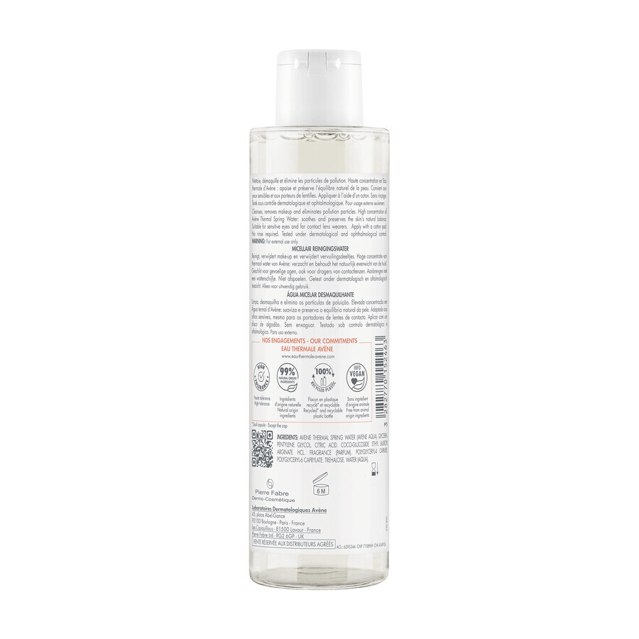 Avene Les Essentiels, micellar cleanser, sensitive skin, 200 ml