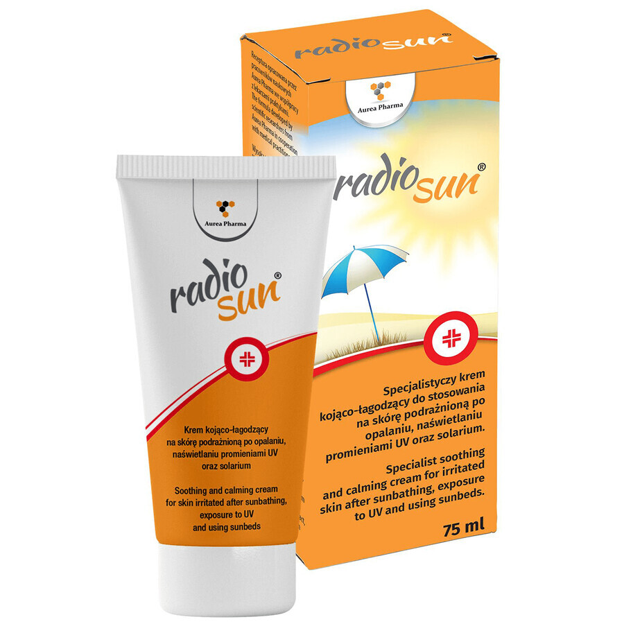 RadioSun Soothing and Soothing Cream for Irritated Skin After the Beach, UV Radiation, Solarium, 75ml