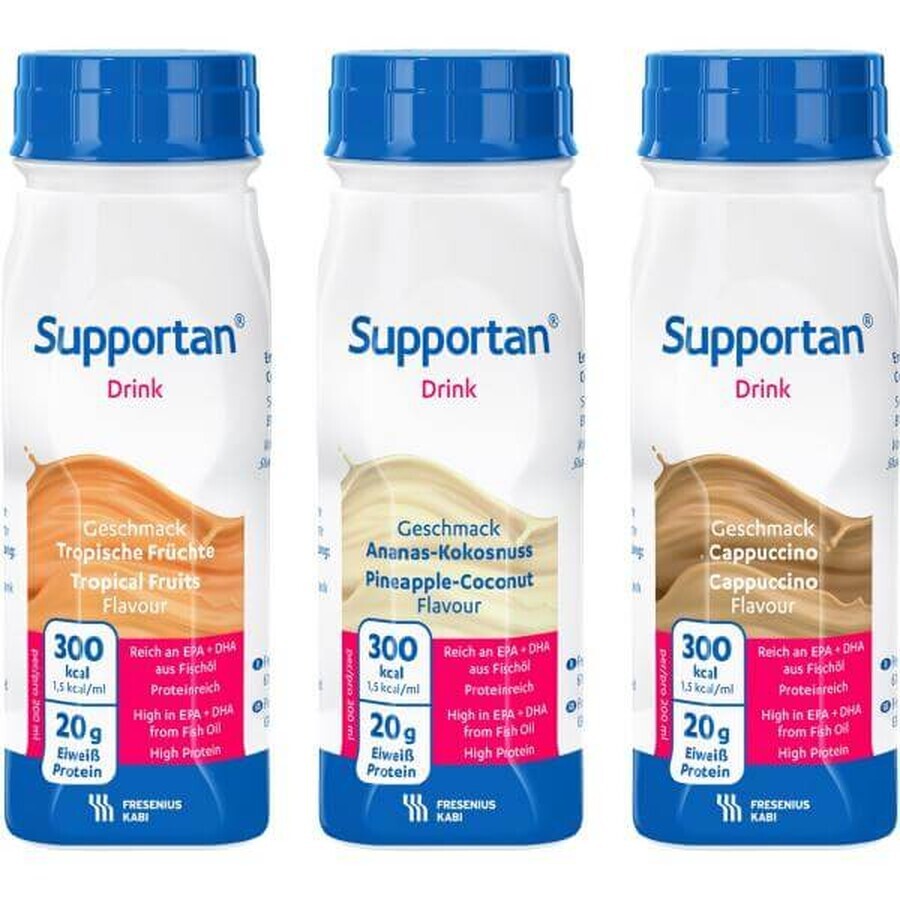 Supportan bevanda nutriente al gusto di cappuccino, 4 x 200 ml, Fresenius Kabi