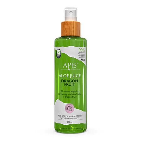 Apis Aloe Vera, ceață de aloe vera pentru față, corp și păr, cu fructe de dragon, 250 ml