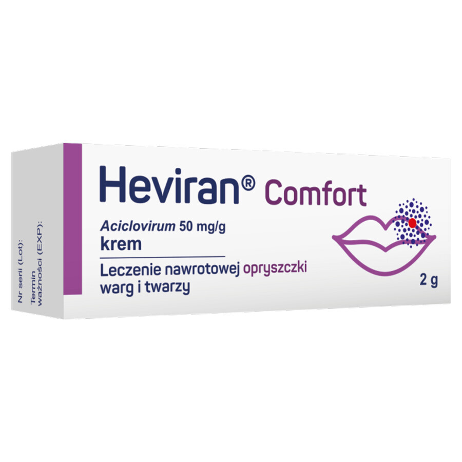 Heviran Comfort 50 mg/g, crème, 2 g