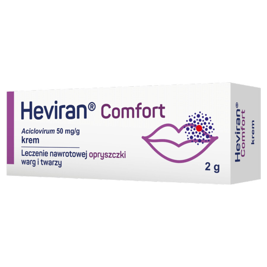 Heviran Comfort 50 mg/g, crème, 2 g