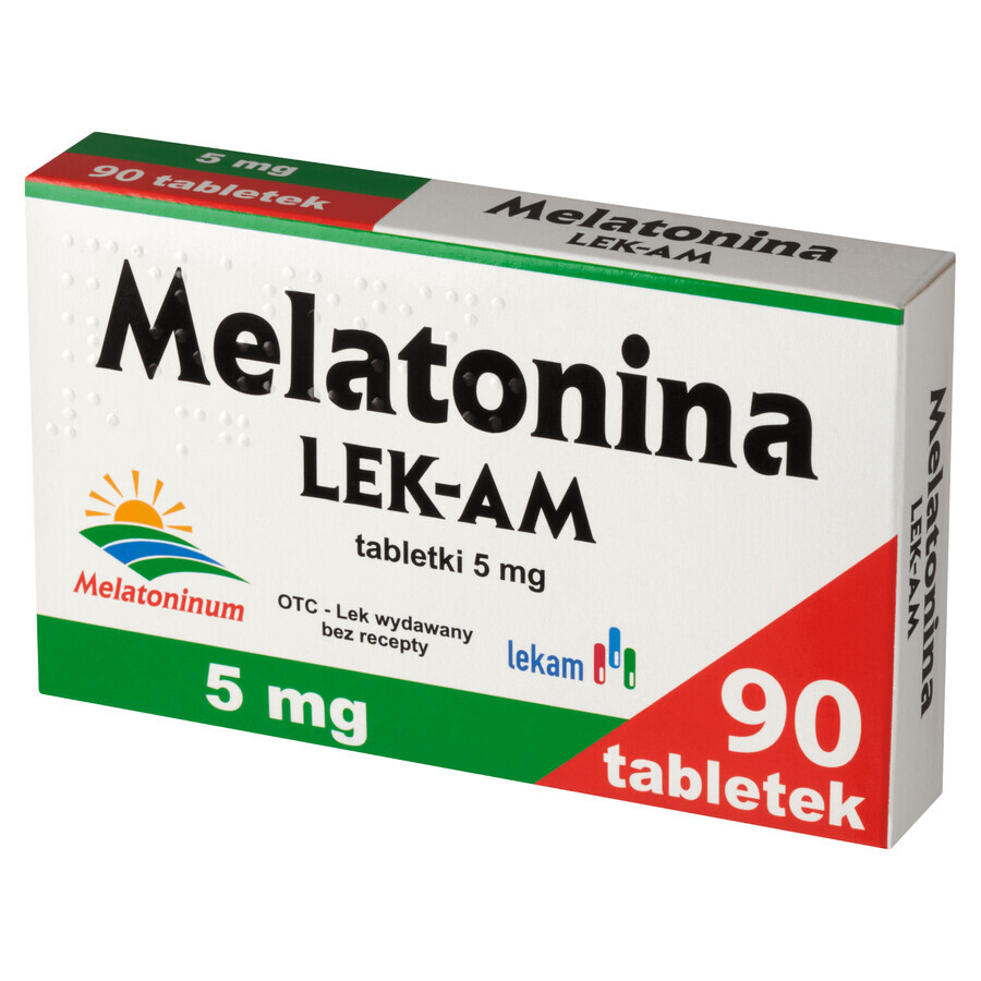 Melatonina LEK-AM 5 mg, 90 compresse