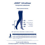 Jobst Ultra Sheer, Kompressionskniestrümpfe, CCL2, geschlossene Fußspitze, Größe 3, natur