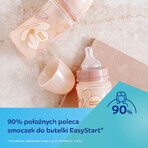 Canpol Baby's EasyStart, antikoliek, fles met wijde opening, Gold, roze, 35/239, vanaf de geboorte, 120 ml