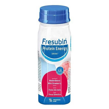 Fresubin Protein Energy Drink with strawberry flavor, 4 x 200 ml, Fresenius Kabi