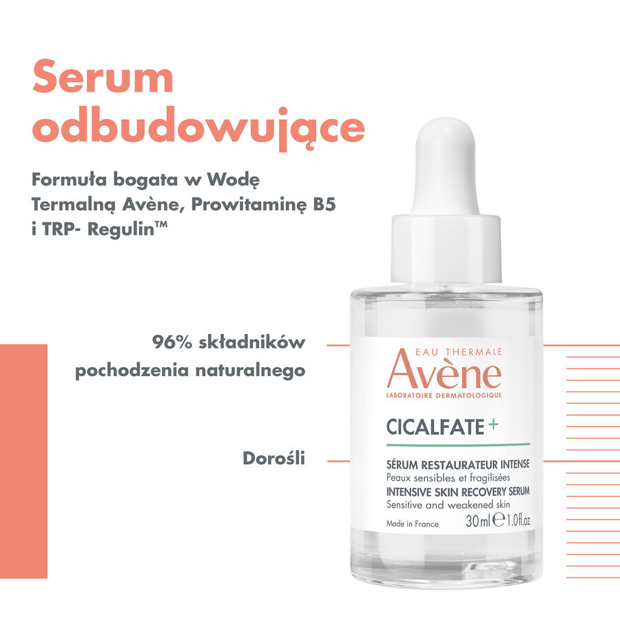 Avene Cicalfate+, intensiv aufbauendes Serum, empfindliche und geschwächte Haut, 30 ml