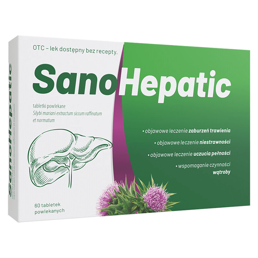 SanoHepatic 70 mg, 60 comprimés pelliculés