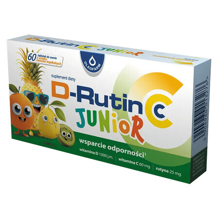 D-Rutin CC Junior, Geschmack: tropische Früchte, 60 Lutschtabletten