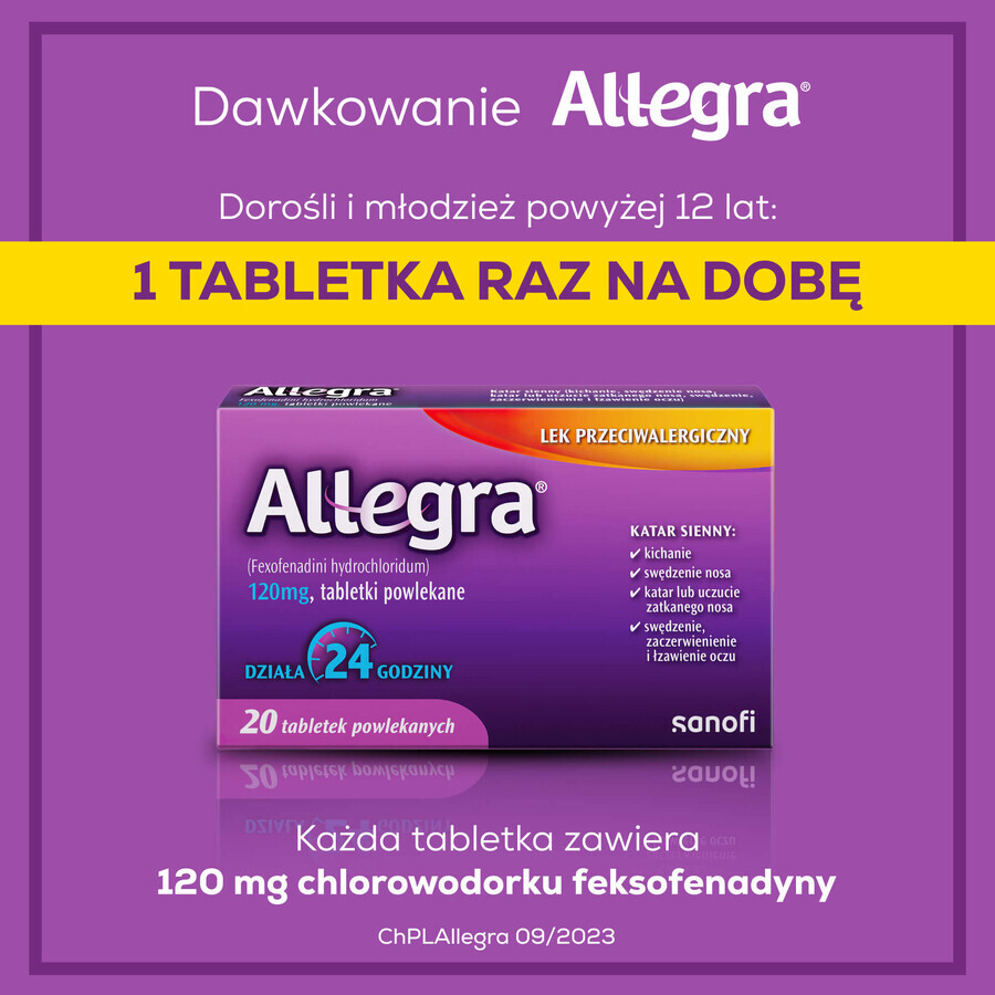 Allegra 120 mg, 20 Filmtabletten